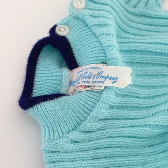 Vintage Short Sleeve Baby boy Sweater Romper Size 6-9 Months - Picture 5 of 6